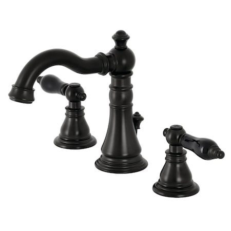 Fauceture FSC1970AKL Duchess Widespread Bathroom Faucet W/ Retail Pop-Up, Black FSC1970AKL